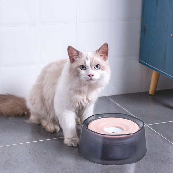 HKM-0001213 Pet Buoyancy Water Bowl for Cats and Small Dogs - Splash-proof, Moisture-proof, Large Capacity Drinking Solution