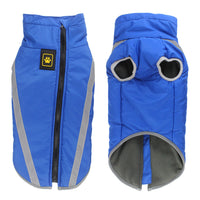 HKM-0003389 Reflective Padded Warm Jacket for Dogs - Blue, Turmeric, Red, Rose Red, Sizes XL to 6XL