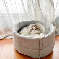 HKM-0005053 Cylindrical Multifunctional Pet Bed ¨C Cozy All-Season Cat House with Removable Plush Interior