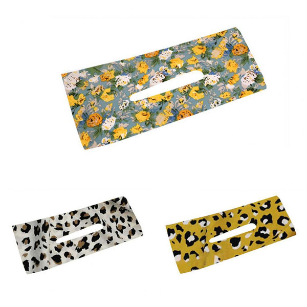 HKM-000531 Lightweight Retro Floral Print Headband for Comfortable Hair Management