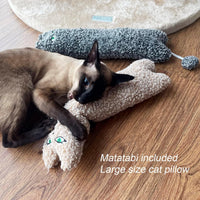 HKM-0008253 Cat Shaped Catnip Pillow Toy for Indoor Cats and Kittens – Soft, Safe, and Anxiety-Relieving