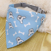 HKM-0008381 Cartoon Pet Saliva Towel - Triangular Shape, Multiple Colors Available