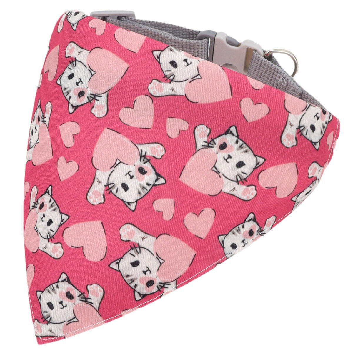HKM-0008381 Cartoon Pet Saliva Towel - Triangular Shape, Multiple Colors Available