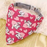HKM-0008381 Cartoon Pet Saliva Towel - Triangular Shape, Multiple Colors Available