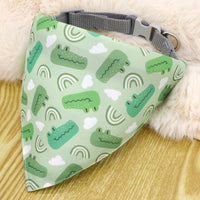 HKM-0008381 Cartoon Pet Saliva Towel - Triangular Shape, Multiple Colors Available