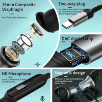 HKM-000851 Wired In-Ear Microphone Earphones for Live Broadcast, K-Song, Singing, and Gaming