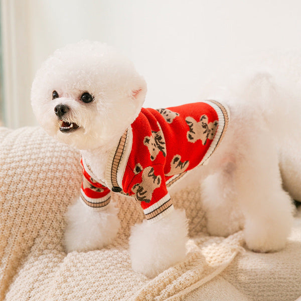 HKM-0008765 Warm Knitted Sweater for Dogs in Stylish Design - Available in Multiple Sizes