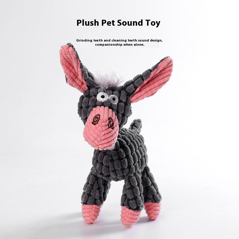 HKM-0010429 Puppy Plush Toy - Bite-Resistant Molar Relief with Multiple Color Options