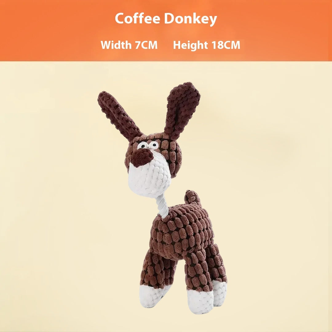 HKM-0010429 Puppy Plush Toy - Bite-Resistant Molar Relief with Multiple Color Options