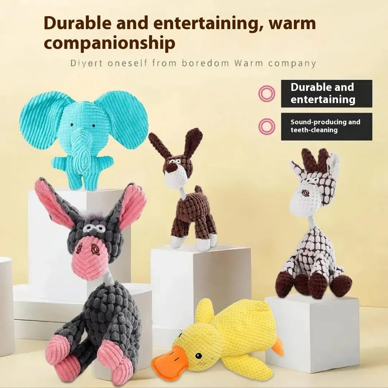 HKM-0010429 Puppy Plush Toy - Bite-Resistant Molar Relief with Multiple Color Options