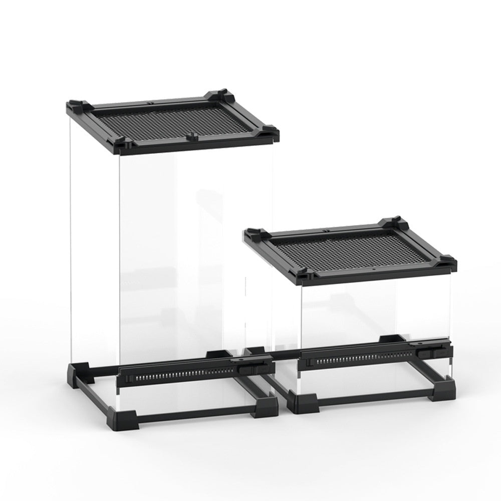 HKM-0010813 Transparent Glass Cylinder for Climbing Pets - Turtle & Lizard Feeding Box