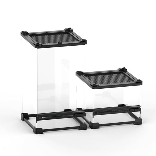 HKM-0010813 Transparent Glass Cylinder for Climbing Pets - Turtle & Lizard Feeding Box