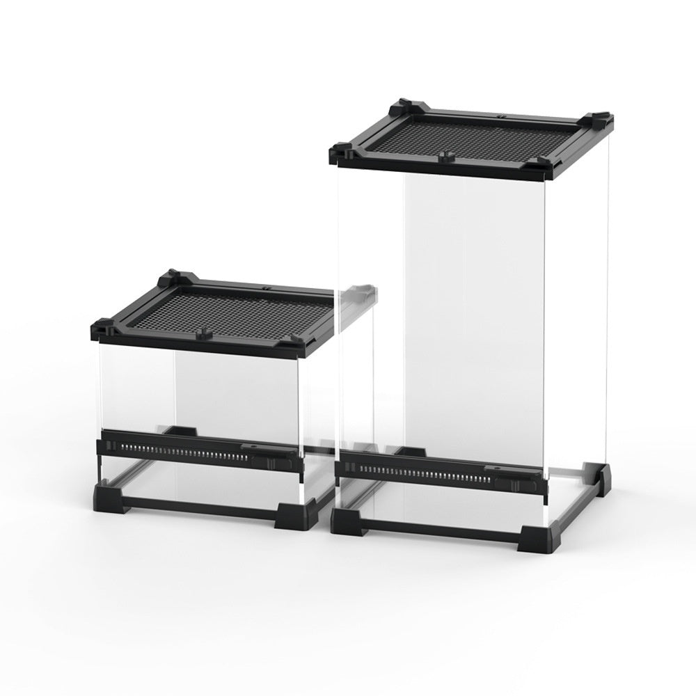 HKM-0010813 Transparent Glass Cylinder for Climbing Pets - Turtle & Lizard Feeding Box