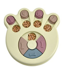HKM-0010941 Pet Slow Feeder Dog Bowl in Pink, Green, and Blue - Interactive Turntable Design for Engaging Mealtime