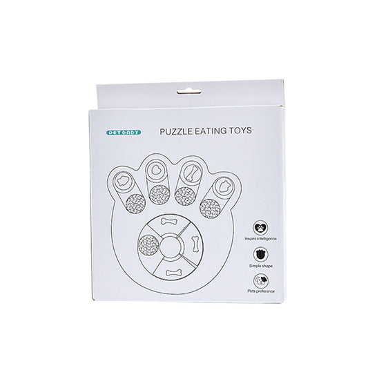HKM-0010941 Pet Slow Feeder Dog Bowl in Pink, Green, and Blue - Interactive Turntable Design for Engaging Mealtime