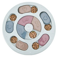 HKM-0010941 Pet Slow Feeder Dog Bowl in Pink, Green, and Blue - Interactive Turntable Design for Engaging Mealtime