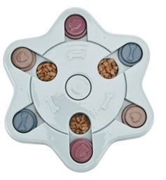 HKM-0010941 Pet Slow Feeder Dog Bowl in Pink, Green, and Blue - Interactive Turntable Design for Engaging Mealtime
