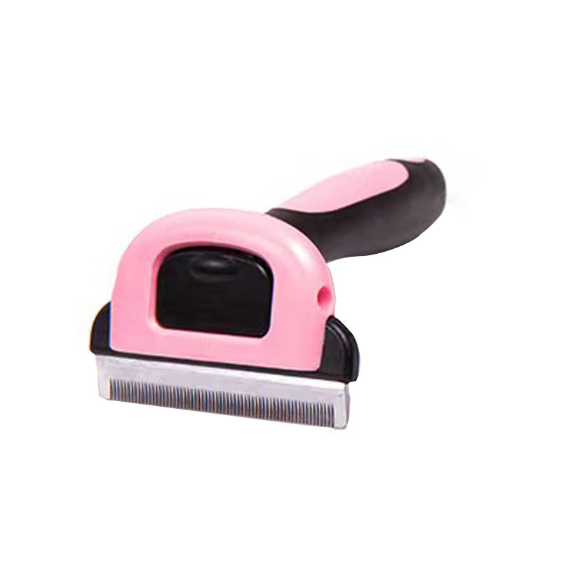 HKM-0012349 Removable Knot Opener Pet Hair Removal Comb - Stainless Steel, Large & Medium Sizes in Blue and Pink