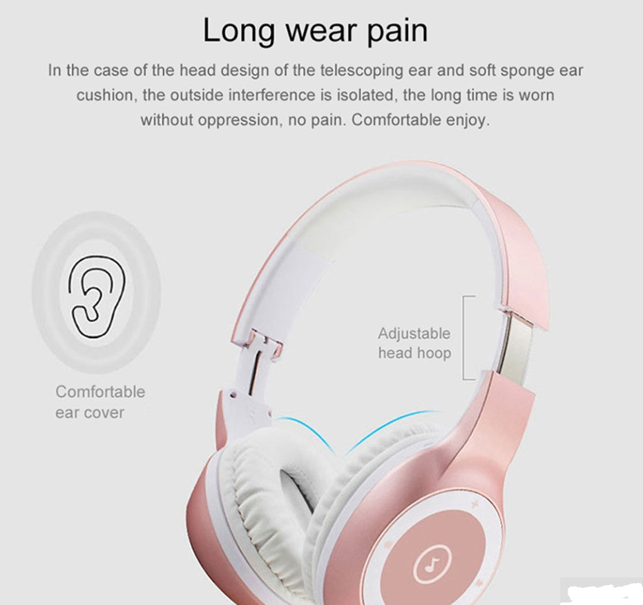 HKM-001299 Bluetooth T8 Stereo Headset with Built-in Microphone, Hi-Fi Sound, 40 Hours Playback, and Collapsible Design