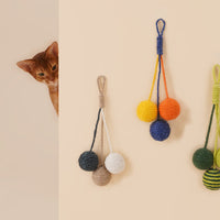 HKM-0014013 Interactive Cat Teaser Stick with Bite-Resistant Catnip Ball for Playful Kittens