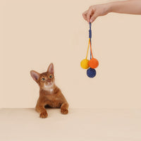HKM-0014013 Interactive Cat Teaser Stick with Bite-Resistant Catnip Ball for Playful Kittens