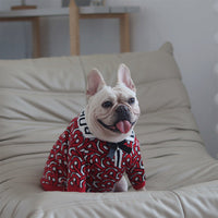 HKM-0014525 Cozy Wine Red Pet Sweater for Dogs - Comfortable Cotton Design in Various Sizes