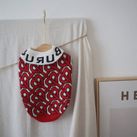 HKM-0014525 Cozy Wine Red Pet Sweater for Dogs - Comfortable Cotton Design in Various Sizes