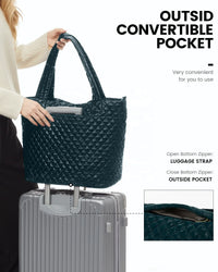 HKM-001491 Spacious 50L Tote Bag with Wet Pocket - Versatile Travel Handbag for Work and Gym