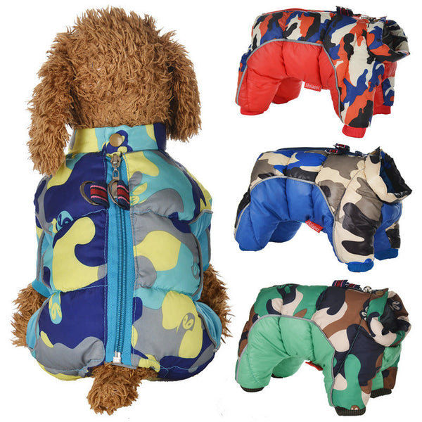 HKM-0016189 Cozy Waterproof Cotton Jacket for Small Dogs - Winter Dog Coat for Pets