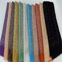 HKM-001939 Sequined Wave Line Bead Tube Lace for Wedding Dresses and DIY Projects