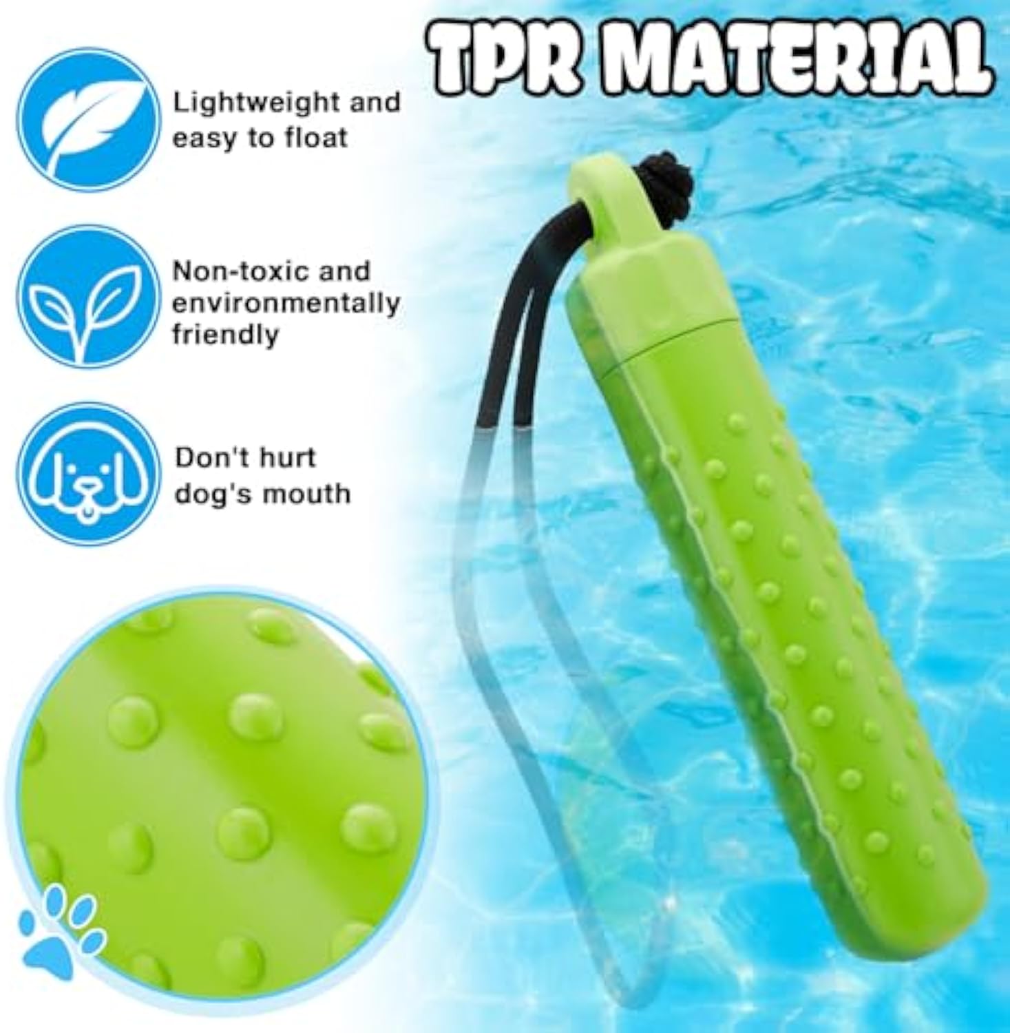 HKM-0019773 Floating Dog Water Toys with Food Hiding Function - Interactive Fetch Bumper Toys for Summer Fun and Training