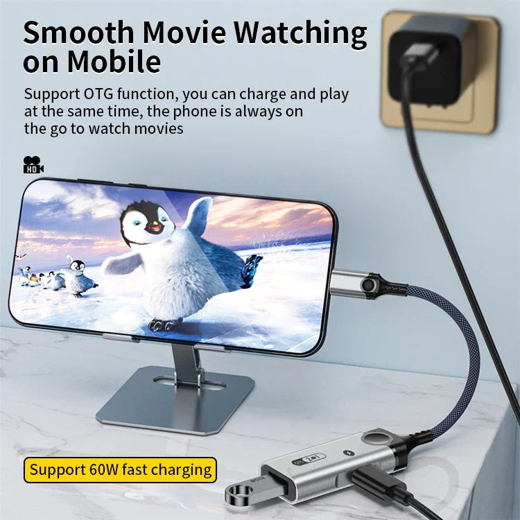 HKM-002003 USB-C to USB 3.0 OTG Adapter for High-Speed Data Transfer and Charging