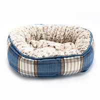 HKM-0020541 Cozy Cotton and Linen Dog and Cat Bed for Small to Large Pets, Breathable and Washable
