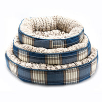 HKM-0020541 Cozy Cotton and Linen Dog and Cat Bed for Small to Large Pets, Breathable and Washable