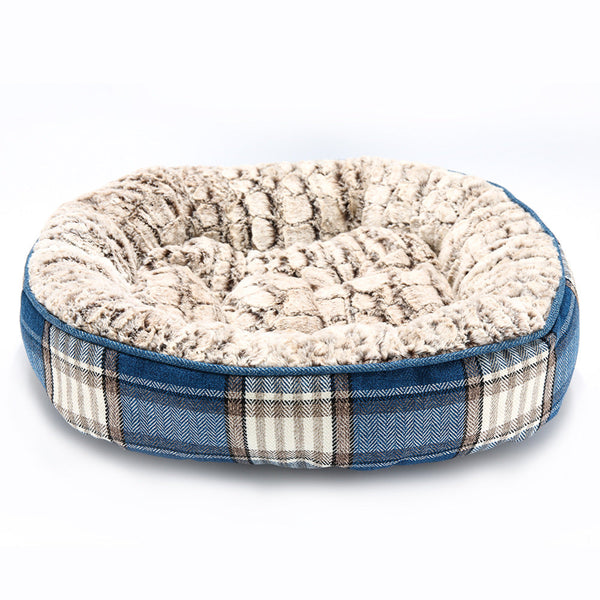 HKM-0020541 Cozy Cotton and Linen Dog and Cat Bed for Small to Large Pets, Breathable and Washable
