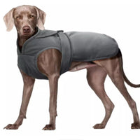 HKM-0021053 Waterproof and Windproof Fleece-Lined Dog Jacket in Army Green and Gray