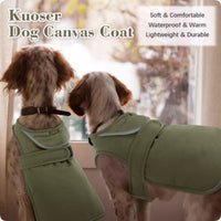 HKM-0021053 Waterproof and Windproof Fleece-Lined Dog Jacket in Army Green and Gray