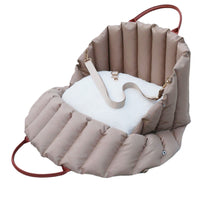 HKM-0021309 Portable Pet Carrier for Car Travel - Available in Light Khaki, Dark Khaki, Black, and Light Gray with Optional Escape-Proof Rope