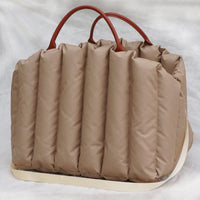 HKM-0021309 Portable Pet Carrier for Car Travel - Available in Light Khaki, Dark Khaki, Black, and Light Gray with Optional Escape-Proof Rope