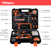 HKM-002131 105-Piece Multi-Function Tool Set with Protective Case for Home Use
