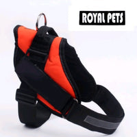 HKM-0021565 Adjustable Leather Dog Chest Harness and Leash Set for Large Breeds