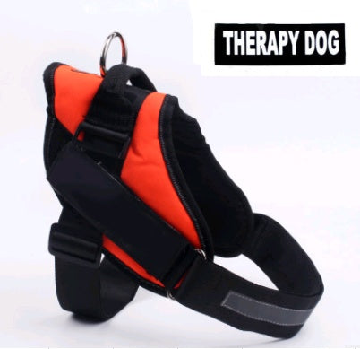 HKM-0021565 Adjustable Leather Dog Chest Harness and Leash Set for Large Breeds
