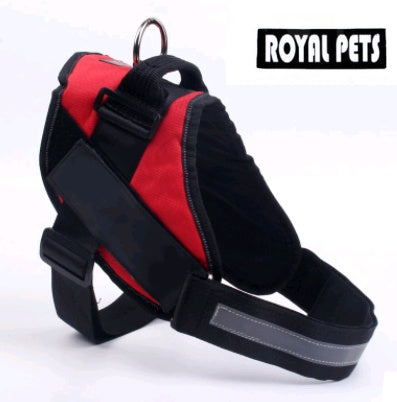 HKM-0021565 Adjustable Leather Dog Chest Harness and Leash Set for Large Breeds