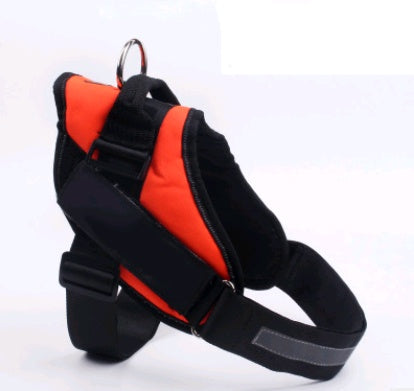 HKM-0021565 Adjustable Leather Dog Chest Harness and Leash Set for Large Breeds