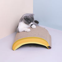 HKM-0022461 Cat Scratching Board in Cute Banana Shape - Corrugated Paper Claw Grinder for Cats and Small Animals