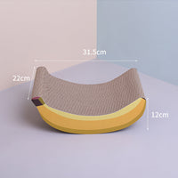 HKM-0022461 Cat Scratching Board in Cute Banana Shape - Corrugated Paper Claw Grinder for Cats and Small Animals