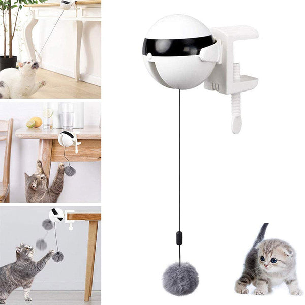 HKM-0023101 Automatic Electric Cat Ball Toy with Interactive Lifting Function and Replaceable Toys