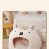 HKM-0024125 Alpaca Yurt Cat and Dog Kennel with Soft Cushion and Warm Materials
