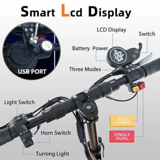 HKM-002451 2400W Dual Motor Electric Scooter, 65km/h Max Speed, 70km Range, Foldable E-Scooter, Waterproof, 300 lbs Load Capacity