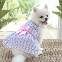 HKM-0024637 Plaid Striped Cat Skirts in Pink, Red, Blue, and Green - Sizes XS to XL